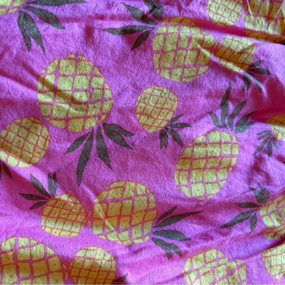 J Crew Pink Pineapple Mini Skirt Size Large - Picture 3 of 6